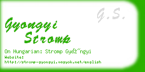 gyongyi stromp business card